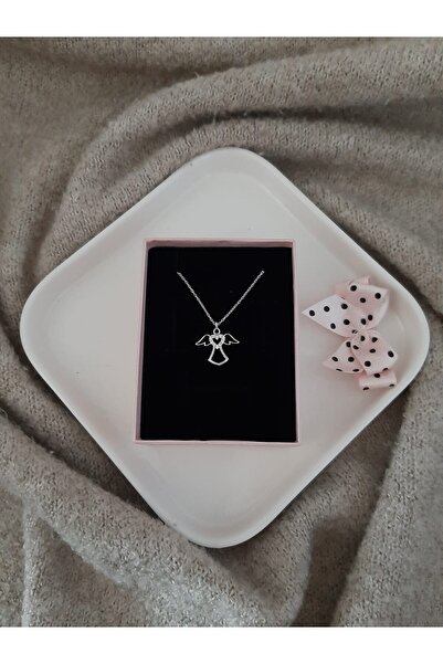 klas gümüş Gümüş Melek Figürlü Rodaj Kolye