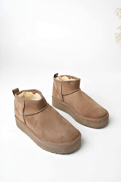 MUGGO Hug Guaranteed Damen-Stiefeletten mit dicker Sohle und haarigem Mini-Stil