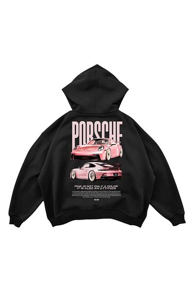 SVART WEAR Porsche Gt3Rs Design Premium Oversize суитшърт с качулка