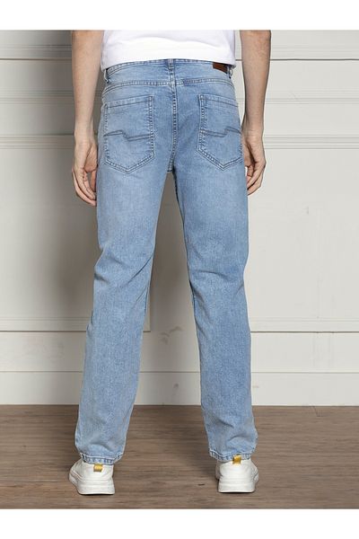 Dennis Lingo By Styli Mid Rise Relaxed Fit Light Fade Stretchable Jeans