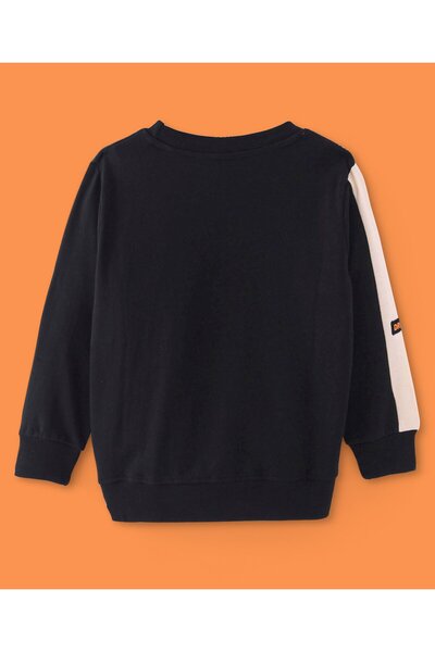 Ollington St. Ollington St. - 100% Cotton Knit Full Sleeves Sweatshirt & Joggers Set With Car Print - Black