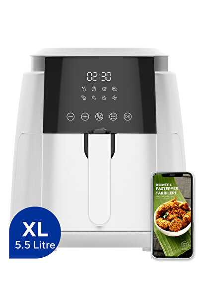 KUMTEL Beyaz XL Digital Fastfryer ( Yağsız Fritöz Airfryer ) HAF-02