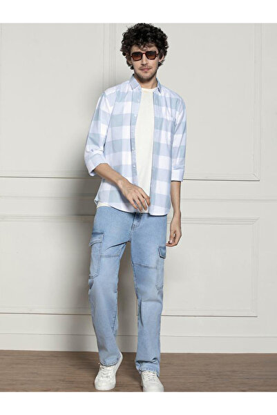 Dennis Lingo By Styli Mid Rise Relaxed Fit Light Fade Stretchable Jeans