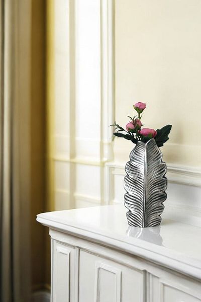Evene Small Vase - Table Top Vase, Home Decoration, Silver Antique Color Model 30