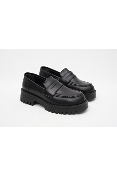LA PASSION Siyah Kalın Taban Loafer