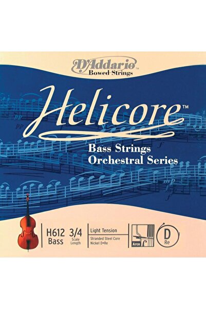 Daddario H612 KONTRABAS TEK TEL, HELICORE, D-RE, SCALE 3/4, DOUB Kontrabas Tel Orchestral Serıes 34