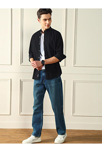 Dennis Lingo By Styli Mid Rise Relaxed Fit Low Fade Jeans