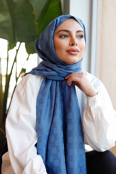 QASSA SHAL Checkerboard Pattern Shawl