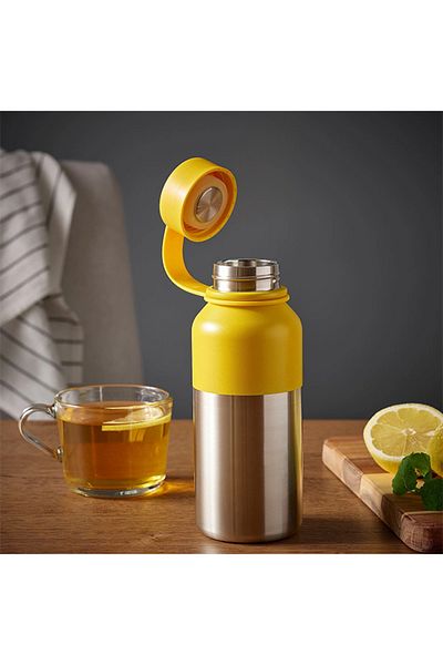 IKEA Hetlevrad Thermos, Stainless Steel-yellow, 0.5 Lt
