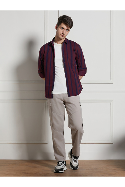 Dennis Lingo By Styli Cotton Lycra Stretchable Relaxed Fit Cargo Trousers