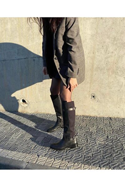 LA PASSION ARKASI TRİKO SİYAH ÇİZME