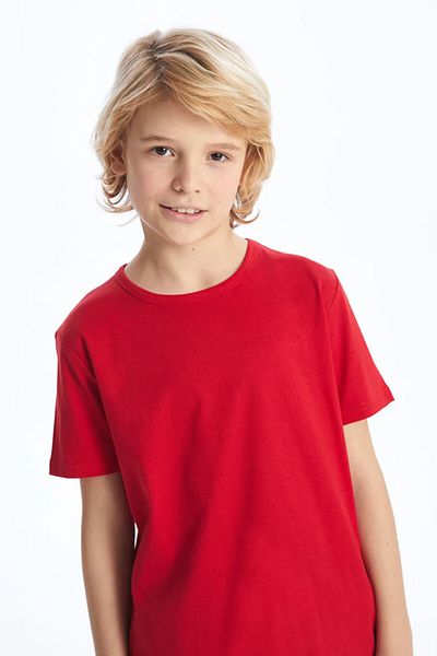 Çiggo Kids Παιδικό μπλουζάκι Unisex Crew Neck Basic Cotton με κοντό μανίκι