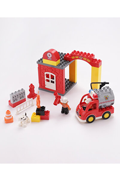 Fab N Funky City Fire Station 35-Piece Blocks Set - Imaginative Playset for Kids 5+