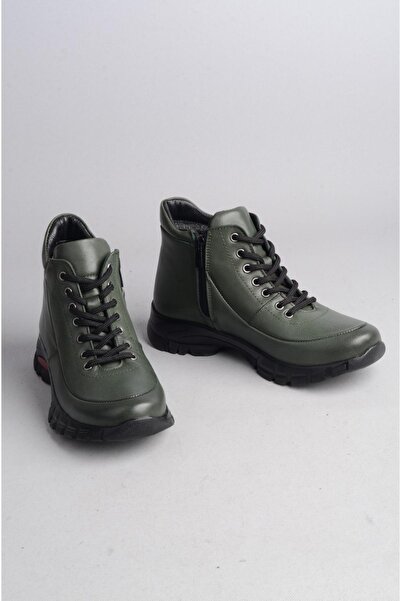 SEÇ KUNDURA SEÇ 686 HAKİKİ DERİ COMFORT KADIN BOT HAKİ