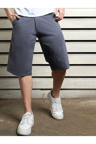 High Star By Styli Mid Rise Relaxed Fit Casual Shorts