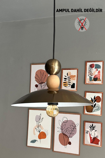 Bamyum Bright Eskitme Boncuk Avize Tekli Sarkıt Salon Kuaför Cafe Dekoratif Aydınlatma Pastane