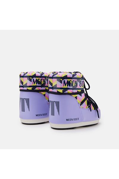 MOON BOOT Women's / Girls' Boots (Snow) 80D 1409550 -Jb10 Moon Boot Icon Low Optical Lilac/Cyber Lime