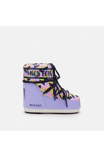 MOON BOOT Women's / Girls' Boots (Snow) 80D 1409550 -Jb10 Moon Boot Icon Low Optical Lilac/Cyber Lime
