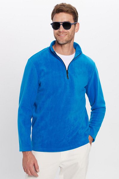 Tudors Unisex Standard Fit Φούτερ από φλις γιακά με κρύο κρύο κολάρο