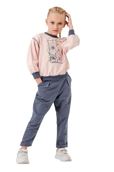 Moonstar Girl's Embroidered Elastic Waist Seasonal Suit
