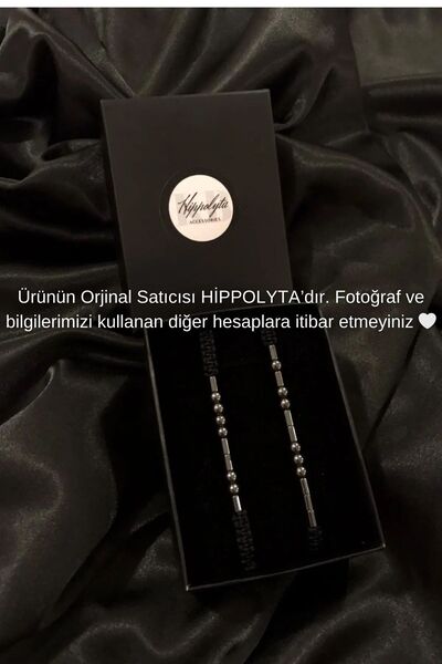 Hippolyta Mors Alfabesi Sevgili Bilekliği Hematit Taşlı Çift Bilekliği