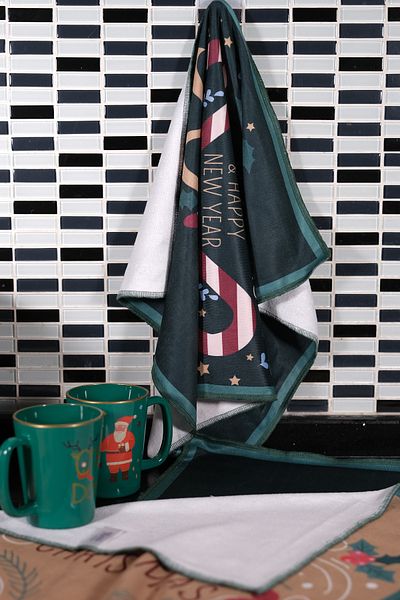 moris home New Year Patterned Kitchen Towel (40X60)