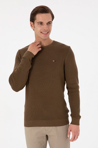 U.S. Polo Assn. Men's Khaki Basic Sweater 50298282 -Vr027
