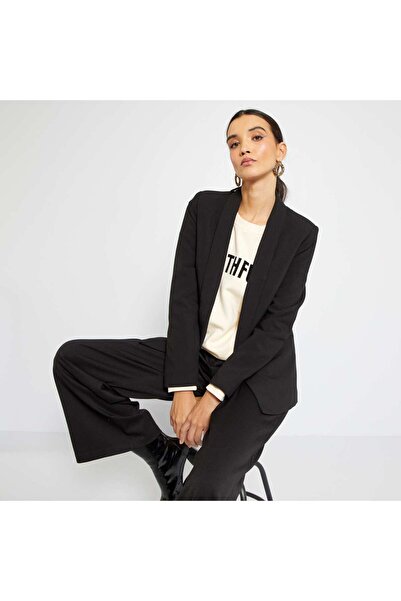 KIABI سترة متوسطة الطول باللون الأسود