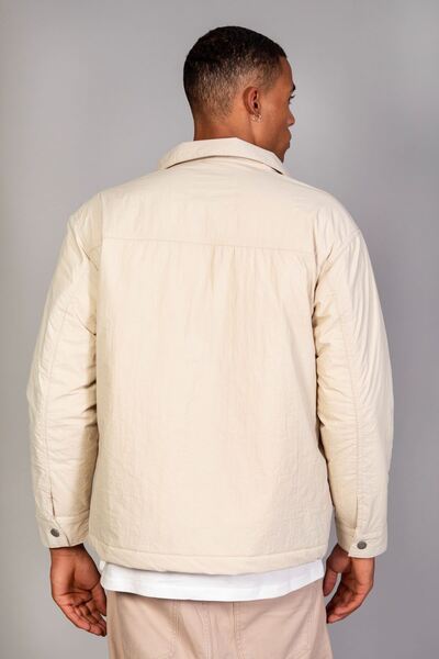 LTC Jeans Ανδρικό μπουφάν σε μπεζ (καπιτονέ ίνες εσωτερικά) Relaxed Fit Crinkle Down Jacket