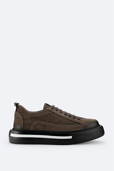 Avva Ανδρικά παπούτσια Anthracite 100% Leather Lace Up Flexible Sole Casual A42Y8001