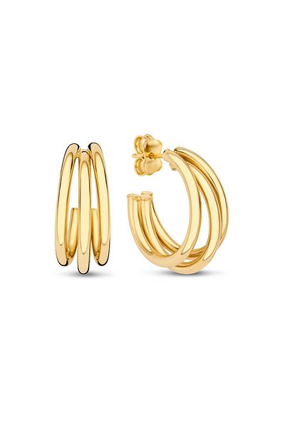 Beloro Jewels Della Spiga Mariela Creolen aus 9 Karat Gold (20 mm) BO360100