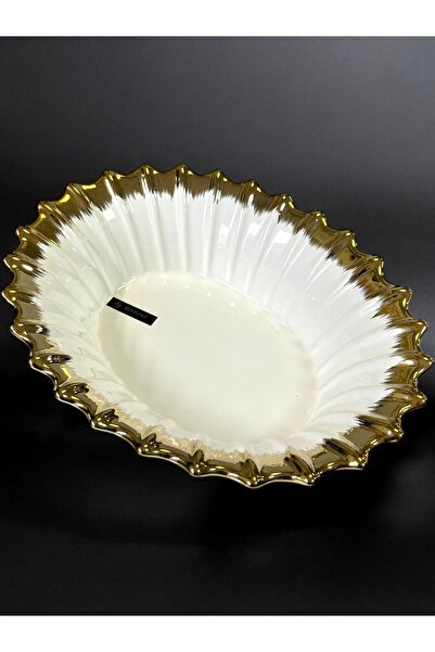 ROY KING Royking Line Gold Oval Deep Presentation Plate 30*24