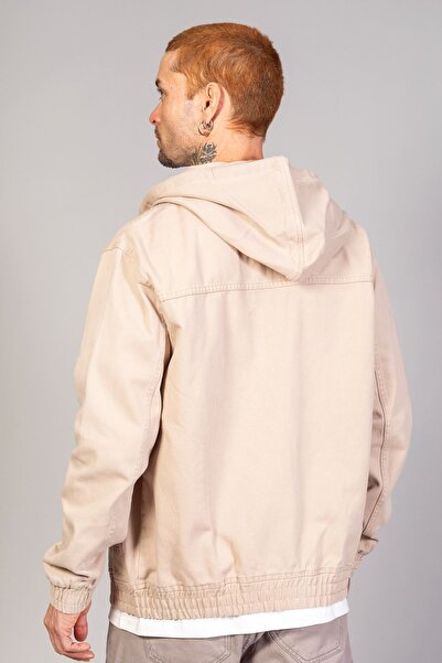 LTC Jeans Ανδρικό τζιν μπουφάν Marsian Beige με κουκούλα