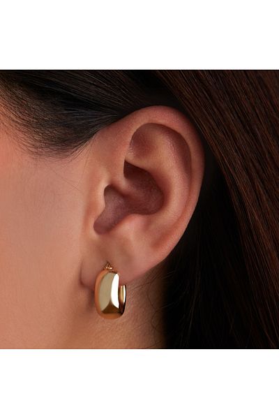Beloro Jewels Della Spiga Susana Creolenohrring aus 9 Karat Gold (10 mm) BO360099