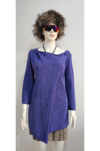 Tuana Leather Asimetrik Hırka