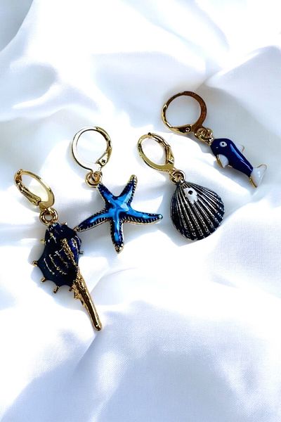 PETEK AKSESUAR SEA SHELL 4 PIECES EARRING SET