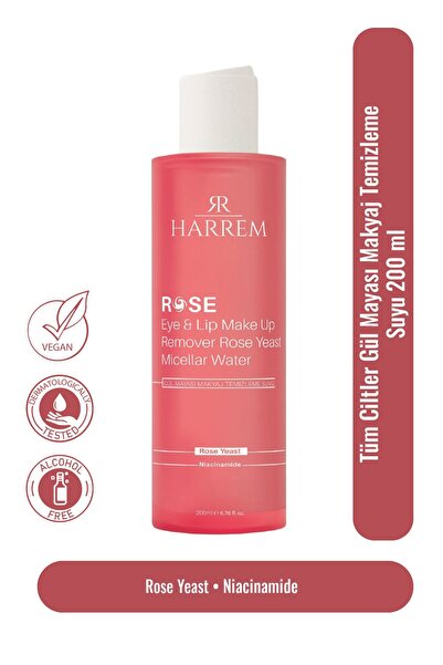 Harrem Rose Series Tüm Ciltler Gül Mayası Makyaj Temizleme Suyu 200 Ml