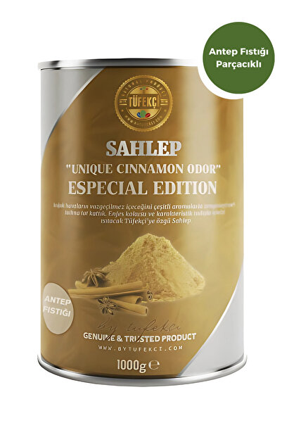 By Tüfekçi Antep Fıstığı Parçacıklı Salep Içecek Tozu 1000 G – Teneke Ambalaj