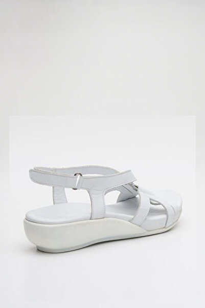 Dericlub Γυναικεία πέδιλα DERİCLUB Λευκή Ορθοπεδική Σόλα - ZY 9037