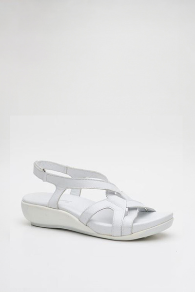 Dericlub Γυναικεία πέδιλα DERİCLUB Λευκή Ορθοπεδική Σόλα - ZY 9037