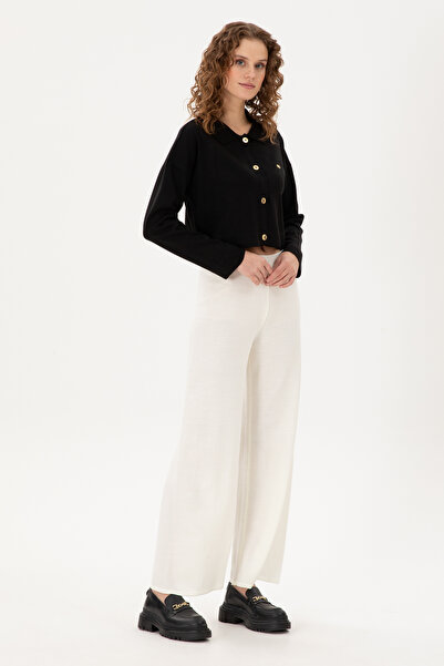 U.S. Polo Assn. Kadın Kum Loose Fit Triko Pantolon 50297151-VR085