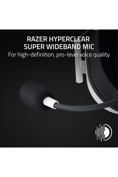 RAZER BlackShark V2 HyperSpeed Wireless Gaming Headset (2.4 GHz, USB) - White
