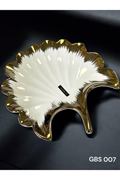 ROY KING ROYKİNG LINE GOLD YAPRAK SUNUM TABAK BÜYÜK 30*30