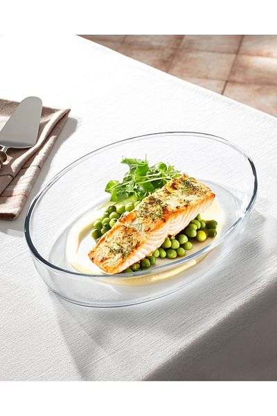 Madame Coco Cholet Large Size Oval Borosilicate Glass Baking Tray
