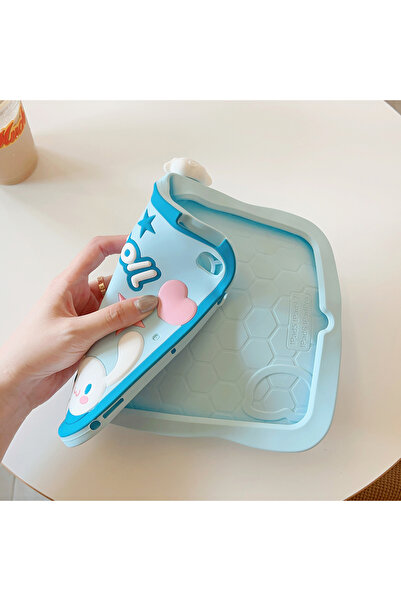 UnDePlus حافظة لجهاز ابل ايباد 10.2 بوصة، حافظة لطيفة للأطفال مع حامل وشخصيات ثلاثية الأبعاد ممتعة