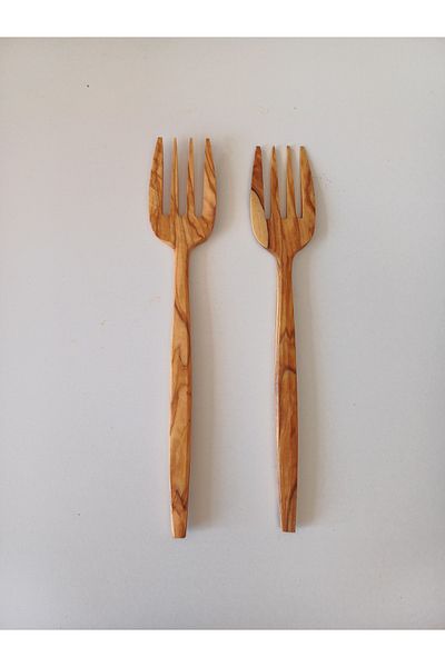 oliveforestwood Olive Tree - 2 Large Size Forks