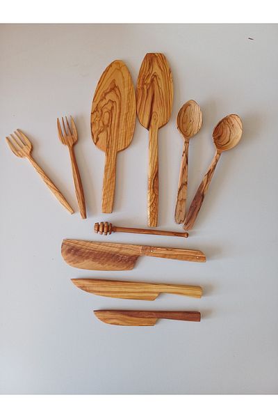 oliveforestwood Fork - Knife Set (Olive Tree-10 Pieces)