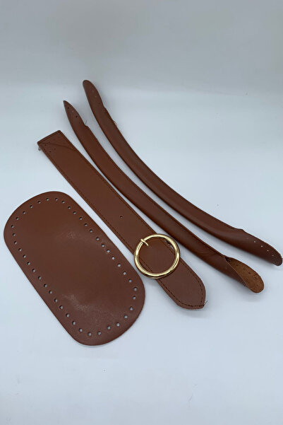 FOLD Gold Buckle Knit Kit Tongue Cover Tan Bag