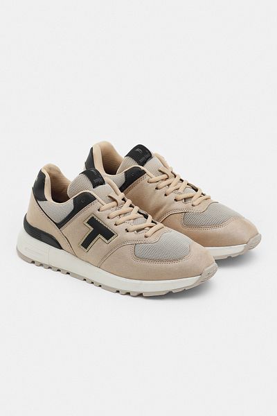 Tonny Black Unisex Cream Non-Slip Eva Sole Lace-Up Sneakers