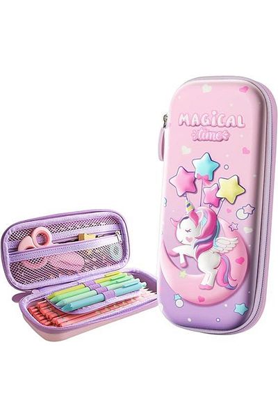 valkyrie Αδιάβροχη μολυβοθήκη 3D Moon Star Balloon Unicorn